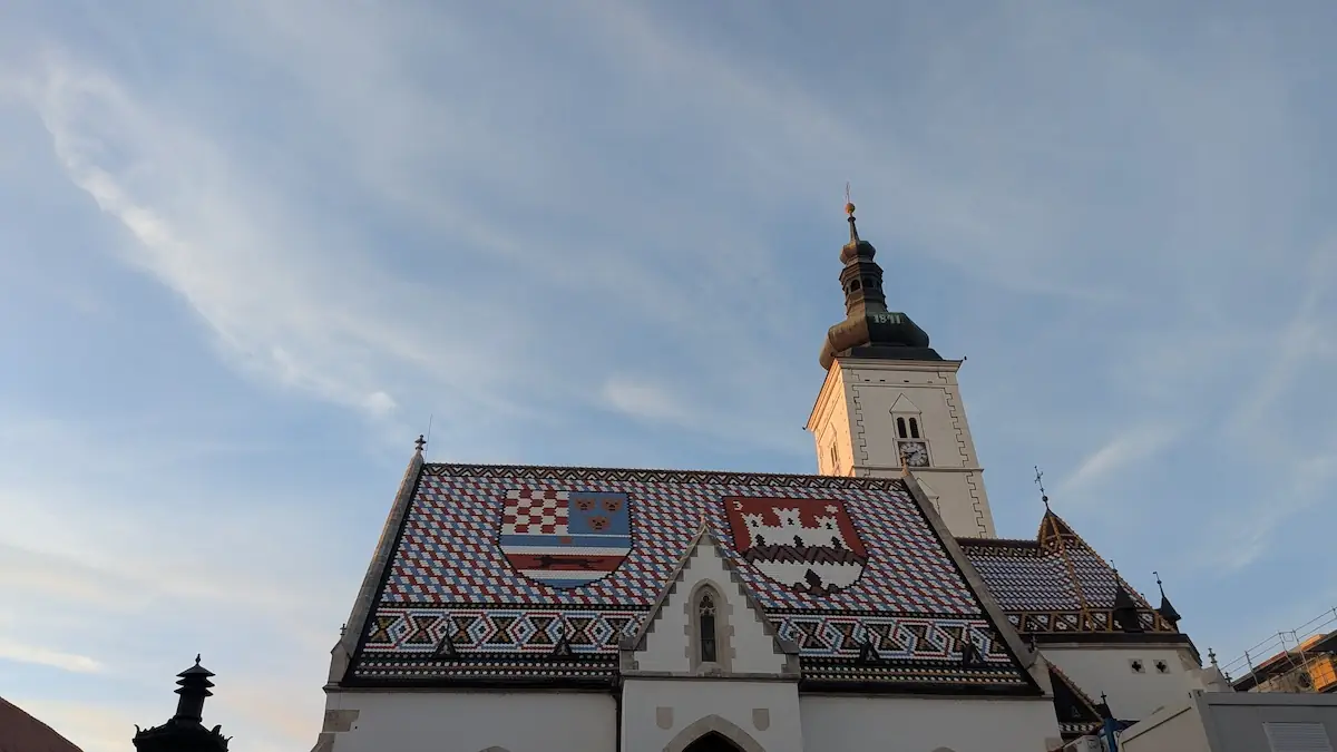 Sint-Marcuskerk met het dak van wapenschilden, nationaal symbool van Zagreb